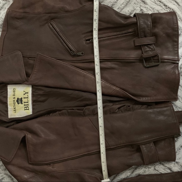 Brown Lamb Leather Jacket - Picture 8 of 10